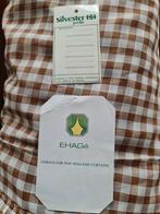 Vintage EHAGé Gordijn - Bruin/Wit Ruit 24 meter, Huis en Inrichting, Stoffering | Gordijnen en Lamellen, 100 tot 150 cm, Vintage