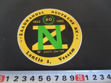 sticker Vessem Zaadhandel NEUTKENS BV 1922-1982 60 jaar  beschikbaar voor biedingen