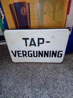 Emaille bord tap vergunnig, Ophalen of Verzenden, Zo goed als nieuw, Reclamebord