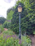 Gietijzeren lantaarnpaal met koperen kap, Tuin en Terras, Buitenverlichting, Ophalen, Gebruikt, Staande lamp, 50 tot 250 watt