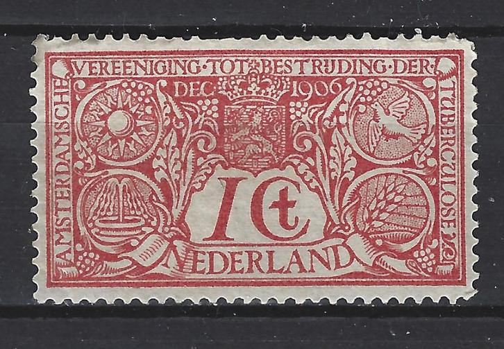Nederland 84 ong Tuberculose zegels 1906 ; Nederland 10% CW, Postzegels en Munten, Postzegels | Nederland, Postfris, T/m 1940