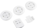 LED verlichting set wit 3 stuks met afstandsbediening, Tuin en Terras, Buitenverlichting, Ophalen, Kunststof, Minder dan 50 watt