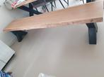 Eiken boomstam bankje, Ophalen, Minder dan 75 cm, Zo goed als nieuw, Rechte bank