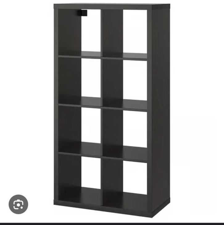 Kallax ikea 8 vakkenkast, zwart., Huis en Inrichting, Kasten | Stellingkasten, Gebruikt, Ophalen