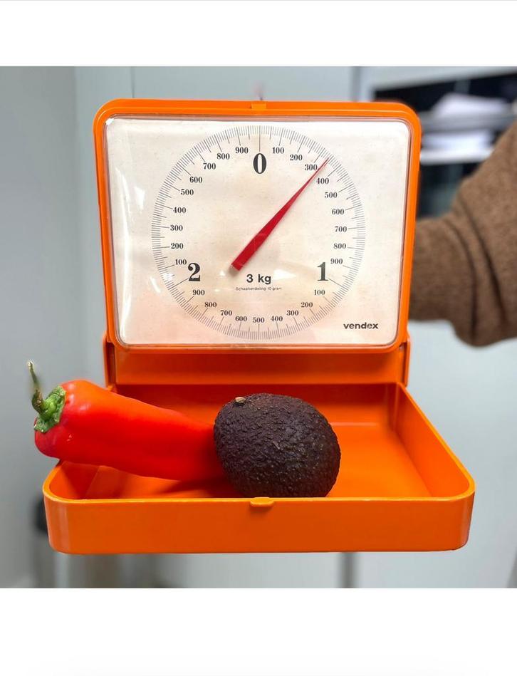 Vintage Vendex Duitse keukenweegschaal, Witgoed en Apparatuur, Weegschalen, Keukenweegschaal, 1 tot 500 gram, Minder dan 10 kg