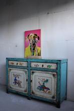 Kleurrijke Chinese Kast Vintage Style Dressoir Uniek Meubel, Ophalen of Verzenden, Nieuw
