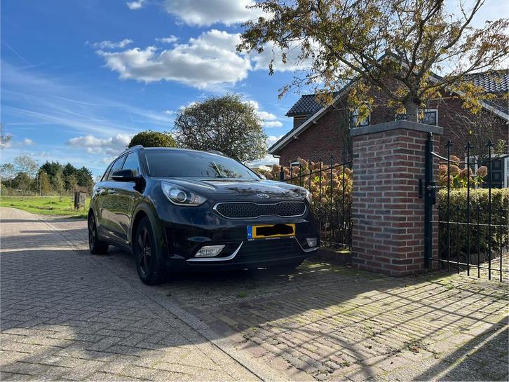 Kia Nero Hybride, Auto's, Kia, Particulier, Niro, Hybride Elektrisch/Benzine, Automaat, Zwart, Zwart, Leder en Stof, Voorwielaandrijving