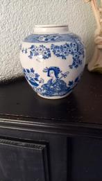 Chinese porseleinen oude Gemberpot met deksel  blauw/wit, Ophalen of Verzenden