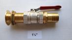 Messing Huiddoorvoer 1 1/4'' met Kogelkraan en Slangtulle., Ophalen of Verzenden, Nieuw, Motor en Techniek