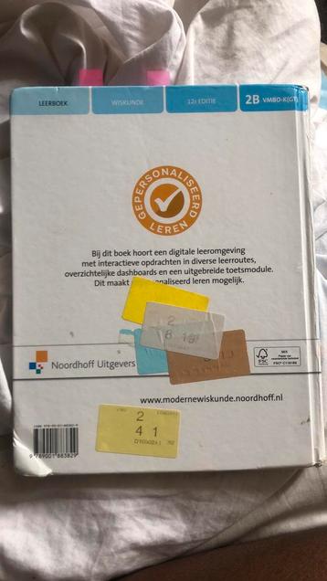 Moderne Wiskunde 12e ed vmbo-kgt 2b leerboek beschikbaar voor biedingen