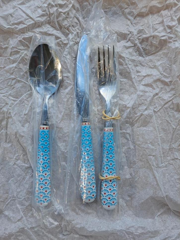 Pip Studio Bestekset Floral Blue - Nieuw, Huis en Inrichting, Keuken | Bestek, Nieuw, Bestekset, Overige materialen, Ophalen of Verzenden