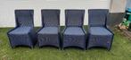 rieten stoelen, Huis en Inrichting, Stoelen, Ophalen, Gebruikt, Blauw, Riet of Rotan