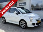 Fiat 500C 0.9 TwinAir Turbo 500C | Sport | Half Leder | Inte, Gebruikt, Cabriolet, Leder en Stof, Wit