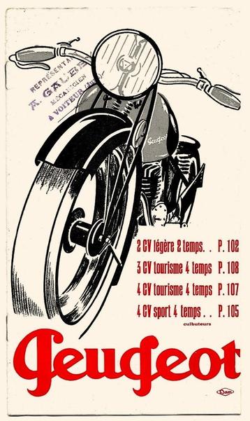 Peugeot P102 P105 P107 P108 brochure motor (5480z) beschikbaar voor biedingen