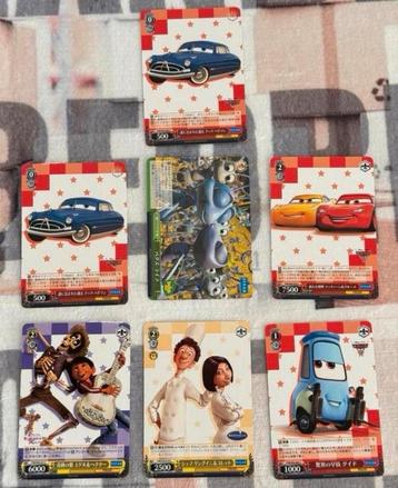 Disney Pixar 7 kaarten cards Cars Bugs Life Coco Ratatouille beschikbaar voor biedingen
