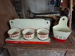Leuk setje zand zeep soda en zeepkop, Antiek en Kunst, Ophalen of Verzenden