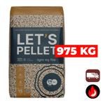 975 kg | Let’s Pellet houtpellets | ENplus A1, Minder dan 3 m³, Ophalen of Verzenden, Overige houtsoorten