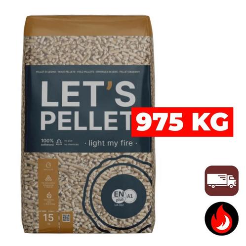 975 kg | Let’s Pellet houtpellets | ENplus A1, Tuin en Terras, Haardhout, Overige houtsoorten, Minder dan 3 m³, Ophalen of Verzenden