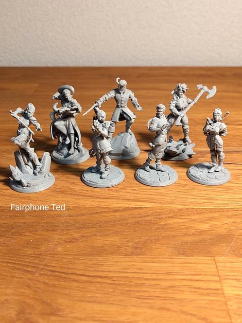 Baldurs Gate 3 miniatures 7 stuks, wargaming, DnD, Hobby en Vrije tijd, Wargaming, Zo goed als nieuw, Figuurtje(s), Ophalen of Verzenden