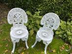 Bistro stoelen - gietijzer, Tuin en Terras, Ophalen of Verzenden, Zo goed als nieuw, Metaal