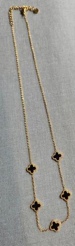 Goudkleurig ketting met zwarte steentjes, Sieraden, Tassen en Uiterlijk, Overige Accessoires, Ophalen of Verzenden, Nieuw