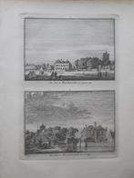 51-52*/ 2 afbeeldingen Huis Baarland gravure uit 1754, Ophalen of Verzenden