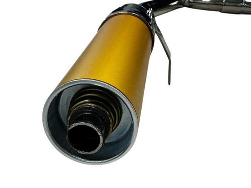 Dubbele einddemper Honda MT5 en MT8 goudkleurig, Fietsen en Brommers, Brommeronderdelen | Algemeen, Nieuw, Ophalen of Verzenden