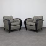 Set of 2 Art Deco Style Lounge Chairs by Bench, Ophalen, Gebruikt, Hout, Art Deco