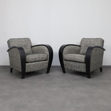 Set of 2 Art Deco Style Lounge Chairs by Bench beschikbaar voor biedingen