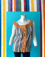 Vintage originele jaren 70 linnen tuniek maat 40, Maat 38/40 (M), Overige kleuren, Verzenden, Vintage