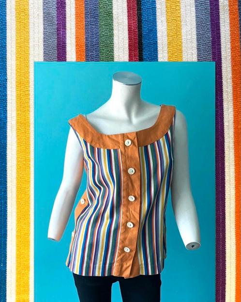 Vintage originele jaren 70 linnen tuniek maat 40, Kleding | Dames, Blouses en Tunieken, Gedragen, Maat 38/40 (M), Overige kleuren