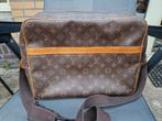 Prachtige bruin leer monogram schoudertas laptoptas, Computers en Software, Laptoptassen, Ophalen of Verzenden, 15 inch, Zo goed als nieuw