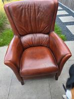 Lederen fauteuil, Huis en Inrichting, Fauteuils, Ophalen, Gebruikt, 75 tot 100 cm, 50 tot 75 cm