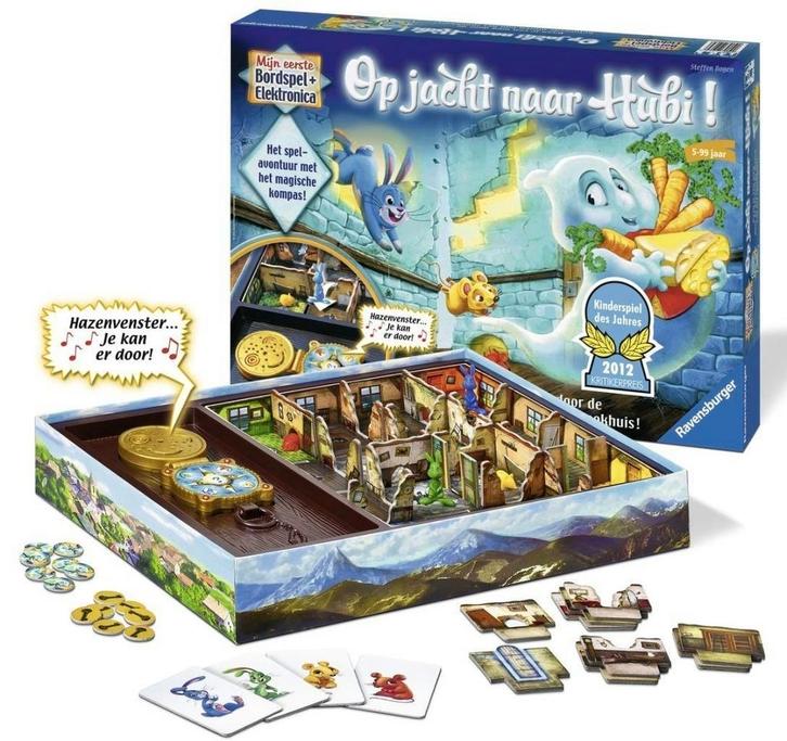 Op jacht naar Hubi Bordspel - Compleet en in Goede Staat!, Hobby en Vrije tijd, Gezelschapsspellen | Bordspellen, Zo goed als nieuw
