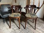 Vintage Thonet Café Stoelen met Gouboulain Kussens (6 stuks), Antiek en Kunst, Antiek | Meubels | Stoelen en Banken, Ophalen of Verzenden
