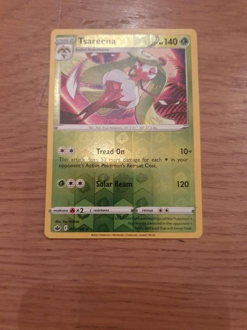 Pokemon kaart Tsareena, Hobby en Vrije tijd, Verzamelkaartspellen | Pokémon, Zo goed als nieuw, Losse kaart, Ophalen of Verzenden