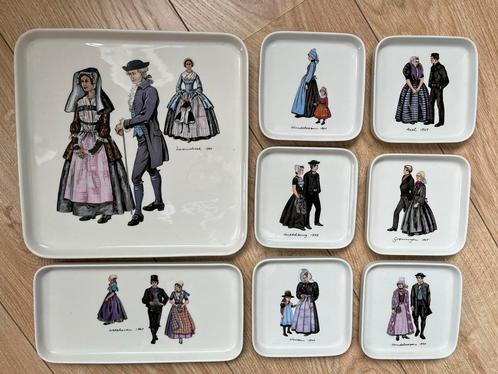 Villeroy Boch 8-delig gebakset Nederlandse Klederdracht zgan, Huis en Inrichting, Keuken | Servies, Zo goed als nieuw, Compleet servies