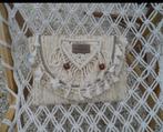 Rieten Clutch met Macramé nr.14, Sieraden, Tassen en Uiterlijk, Tassen | Damestassen, Verzenden, Nieuw, Beige, Avondtasje