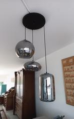 Moderne hanglamp / plafondlamp met 3 lampen., 50 tot 75 cm, Ophalen of Verzenden, Zo goed als nieuw, Glas