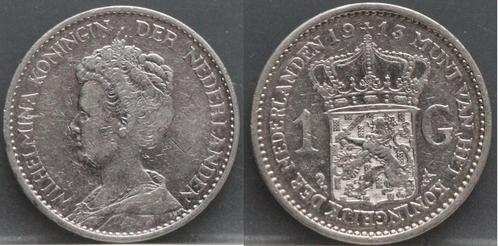 Zilveren 1 gulden 1913 - Wilhelmina, Postzegels en Munten, Munten | Nederland, Losse munt, 1 gulden, Koningin Wilhelmina, Zilver