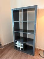 Ikea grijze glanslak Kallax kast 8-vakken, Ophalen, Gebruikt, 100 tot 150 cm, 50 tot 100 cm
