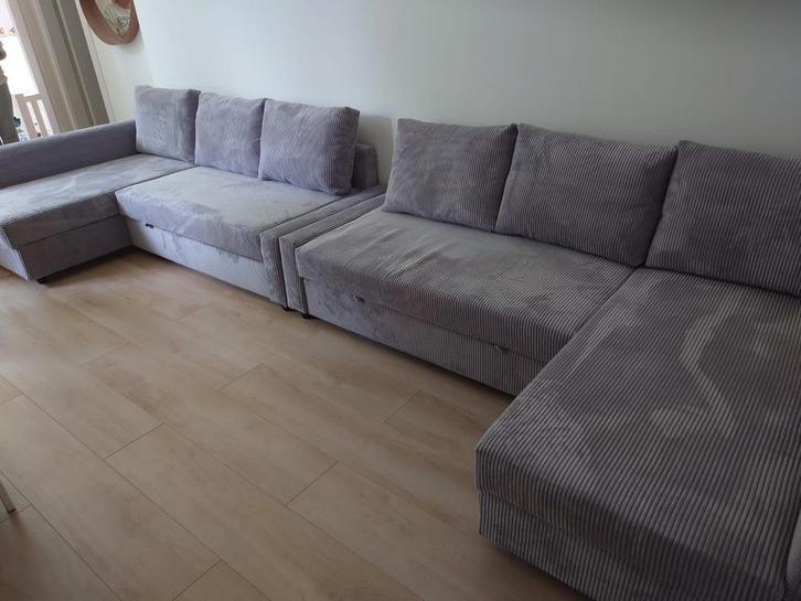 2 X friheten hoekslaapbank van ikea met unieke RIB uitvoerin, Huis en Inrichting, Slaapkamer | Slaapbanken, Tweepersoons, Grijs