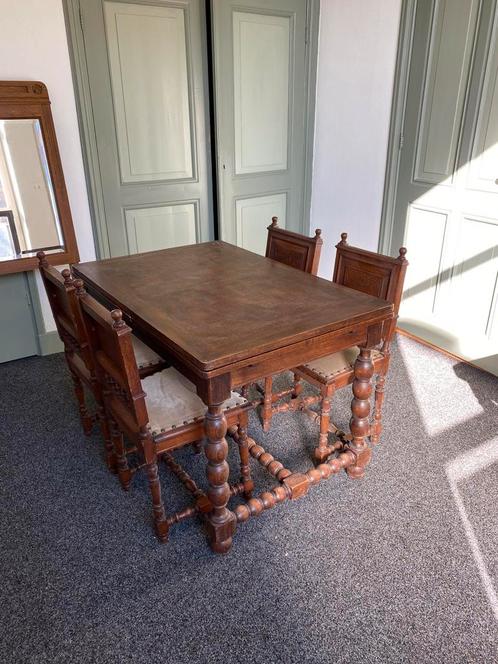 Antieke uitschuifbare (schaak) tafel, Antiek en Kunst, Antiek | Meubels | Tafels, Ophalen