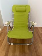Groene Opvouwbare Strandstoel / Tuinstoel, Ophalen, Gebruikt, Metaal, Inklapbaar