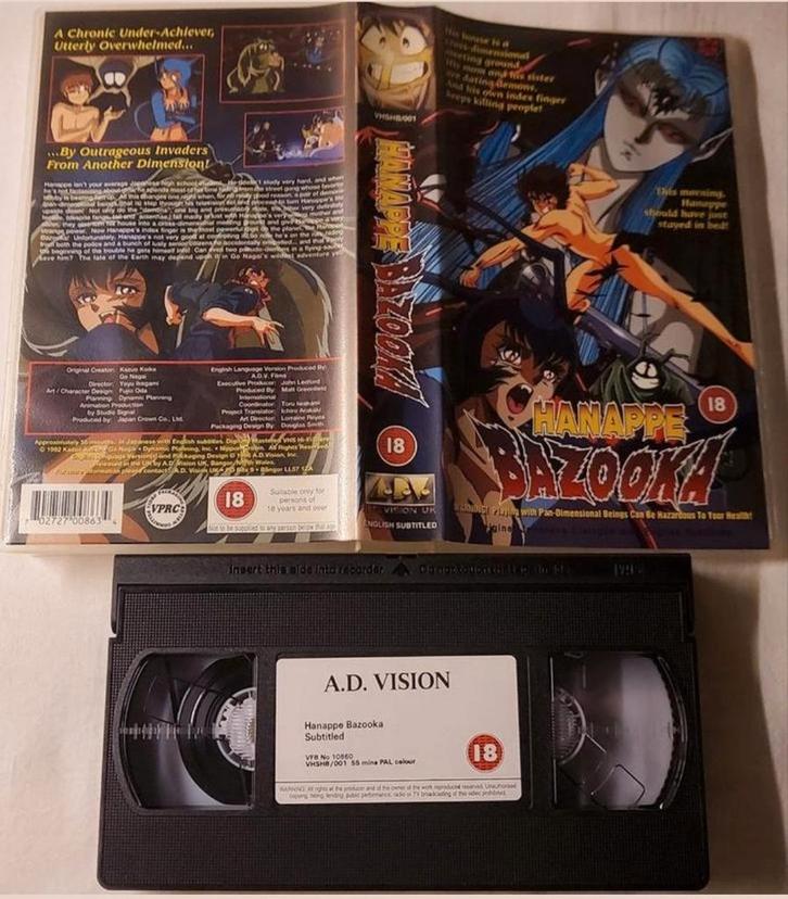 Hanappe Bazooka VHS Cartoon/Anime, Cd's en Dvd's, VHS | Film, Zo goed als nieuw, Actie en Avontuur, Alle leeftijden, Ophalen of Verzenden