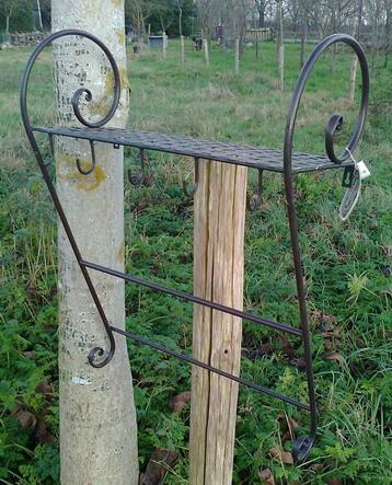 Wandrek, etagère, kapstok, keukenrek, rek met legplank bruin beschikbaar voor biedingen