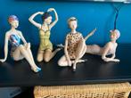 Pin-up Girl Beelden Set - Vintage Kunst Collectie (4 stuks), Antiek en Kunst, Ophalen of Verzenden