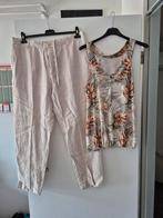 Linnen broek van de sara maat xl met travelstof top, Kleding | Dames, Ophalen of Verzenden, Zo goed als nieuw, Maat 46/48 (XL) of groter