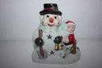 Sneeuwpop met kerstmannetje, waxinelichtjeshouder, Ophalen of Verzenden, Zo goed als nieuw