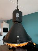 Industriële fabriekslamp hanglamp zwart, Industrieel, Ophalen of Verzenden, 50 tot 75 cm, Glas